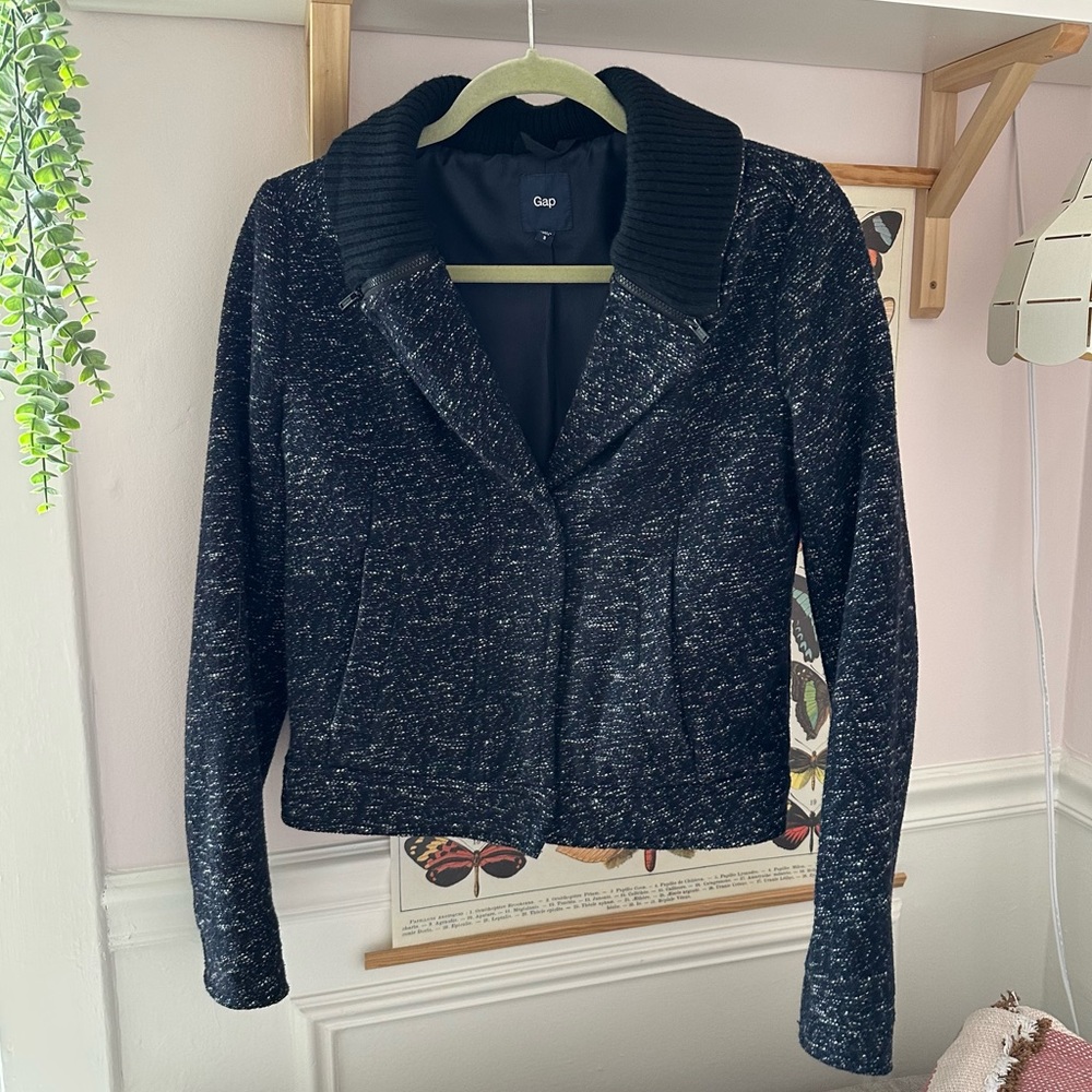 GAP wool blend moto jacket - Picture 3 of 8